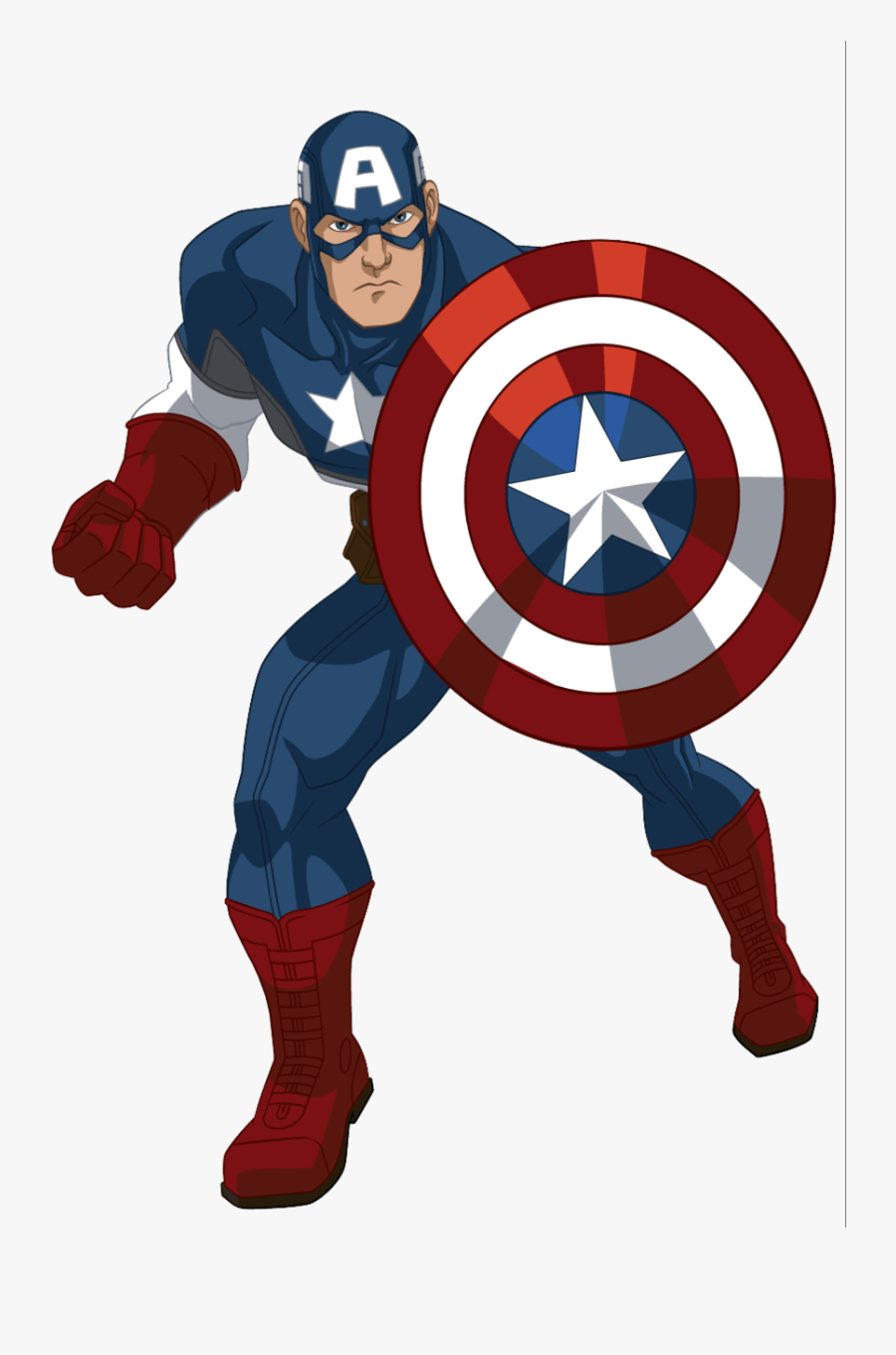 Superheroes Clipart Avengers - Captain America Avengers Cartoon, Transparent Clipart