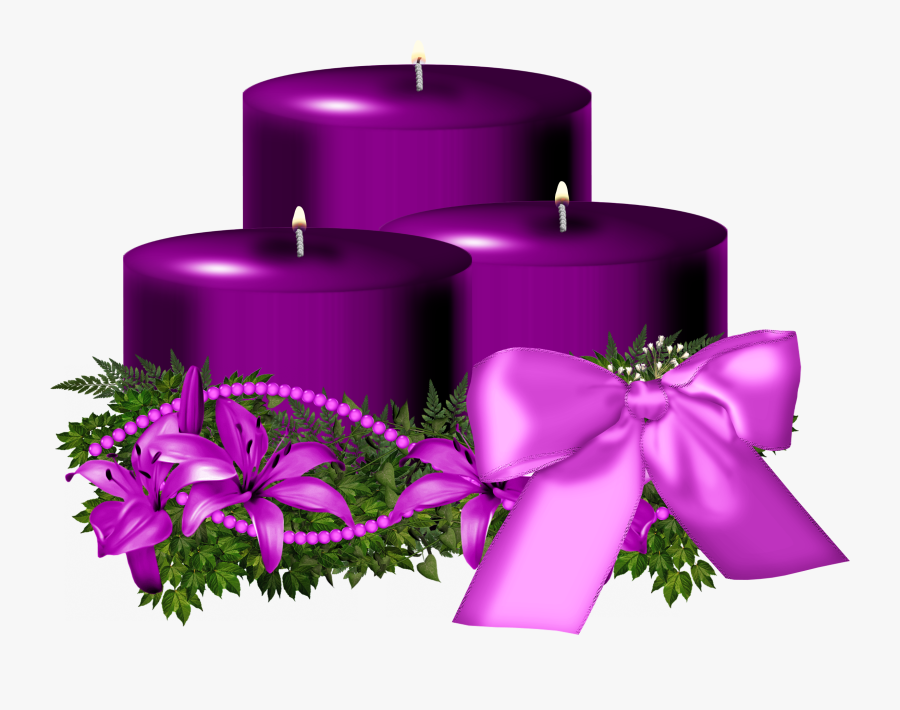 Candle Png Image - Purple Candle Transparent Background, Transparent Clipart