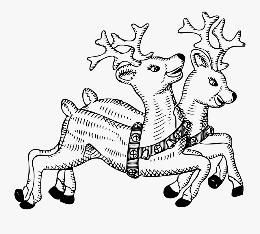 Football Clipart Free Black And White Christmas Clip - Reindeer Clipart, Transparent Clipart