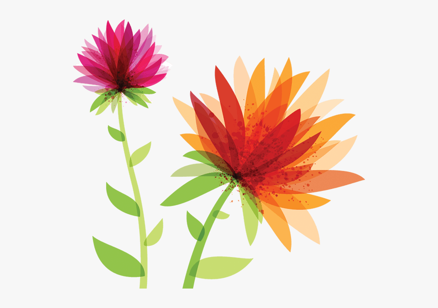 Abstract Flowers Clip Art, Transparent Clipart