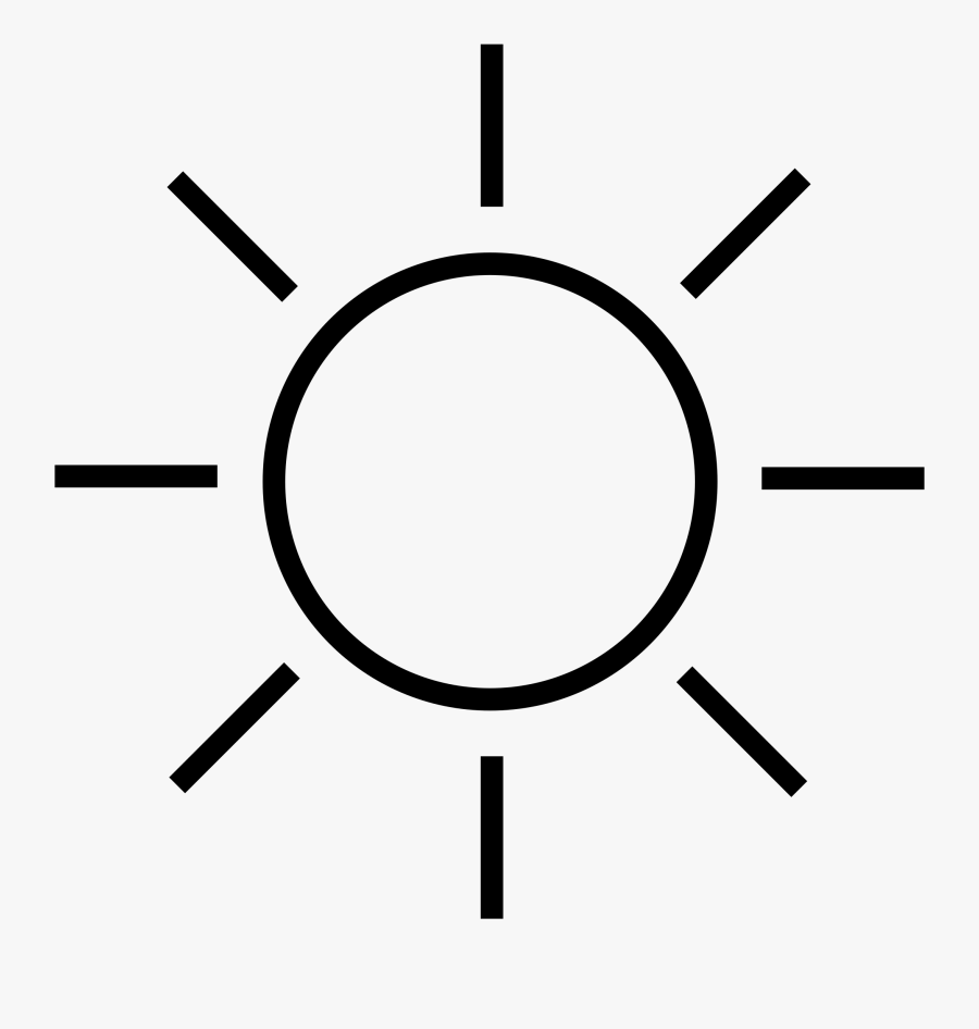 Black And White Sun Clipart - Cartoon Sun Png Black, Transparent Clipart