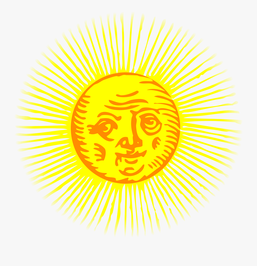 Sunshine Clipart Library - Old Drawing Of Sun, Transparent Clipart