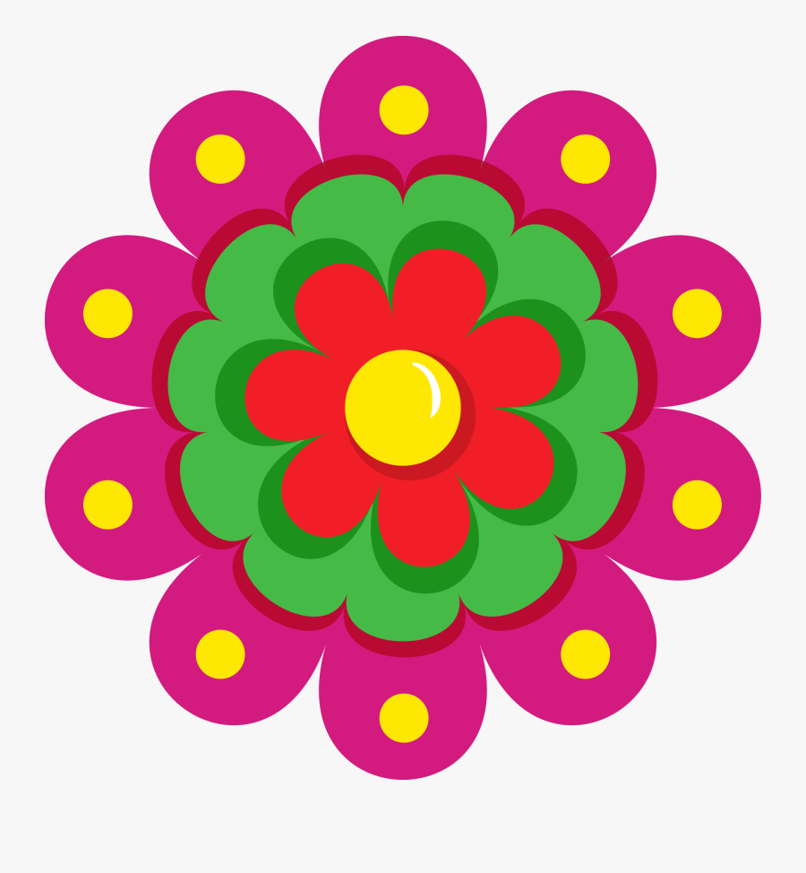 Clip Art Fiesta - Mexican Flower Clip Art, Transparent Clipart