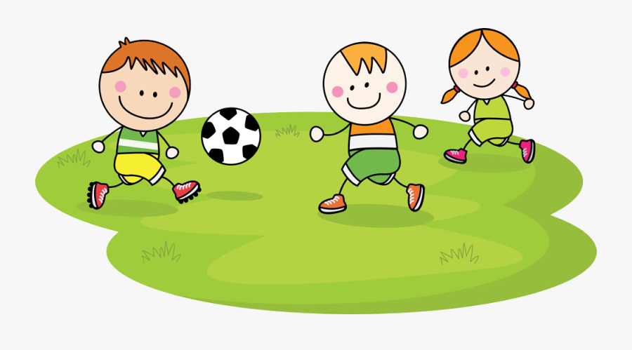 Children Playing Football Clipart, Transparent Clipart