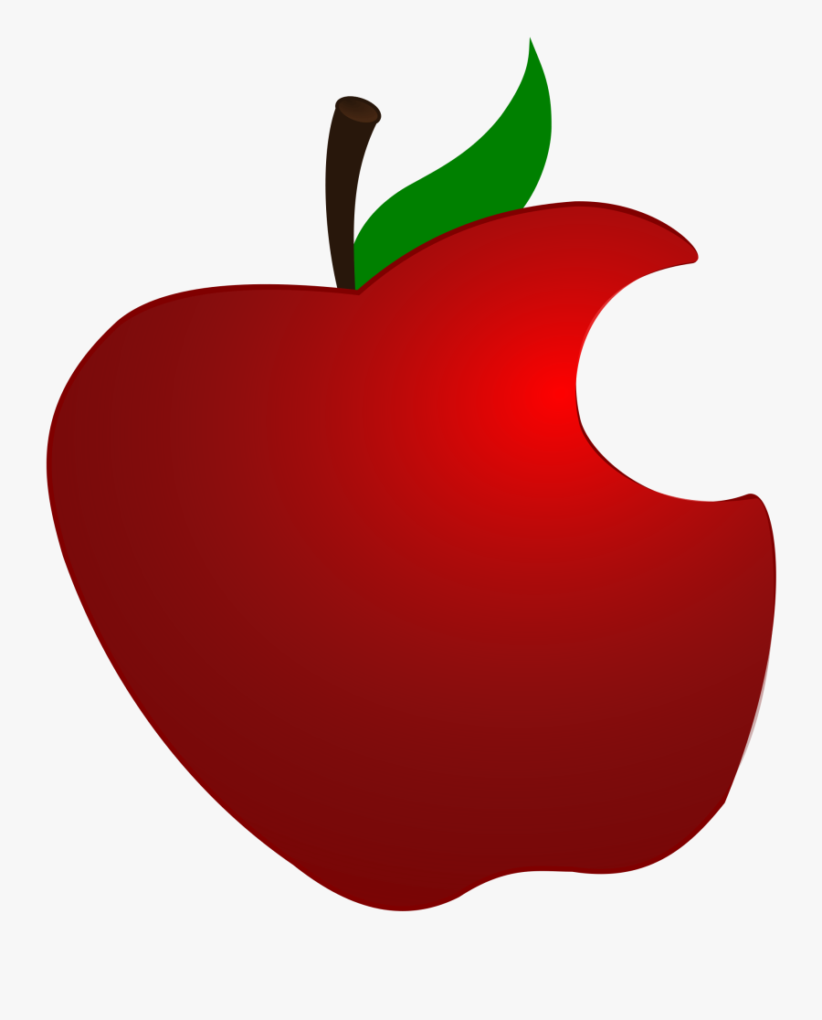 Apple Swirl Design Burgundy Clip Art - Bitten Apple Clip Art, Transparent Clipart