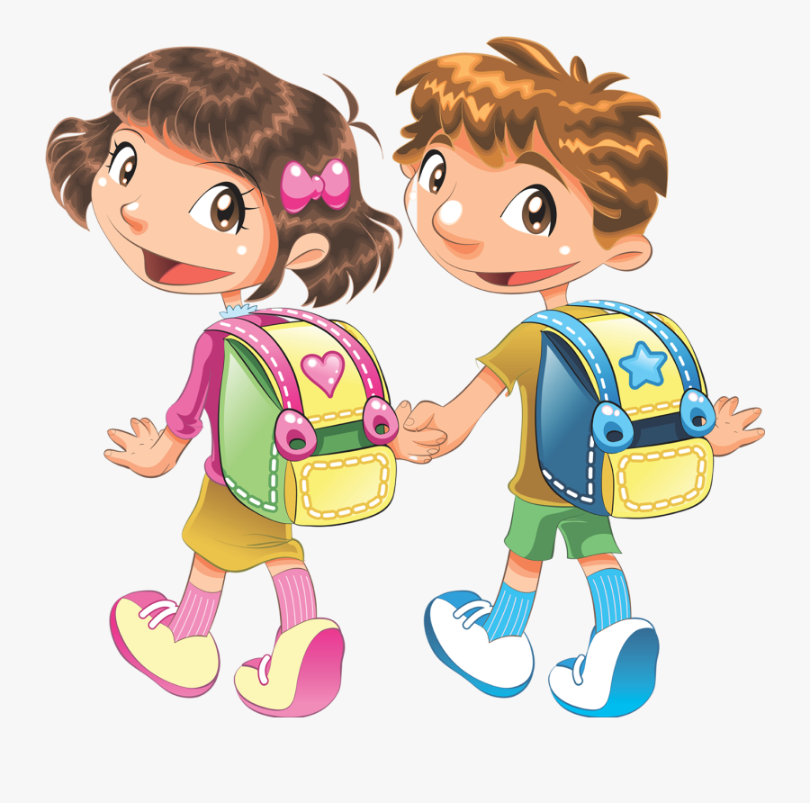 Clip Art Go To School Clipart - Kids Going School Clipart Png, Transparent Clipart