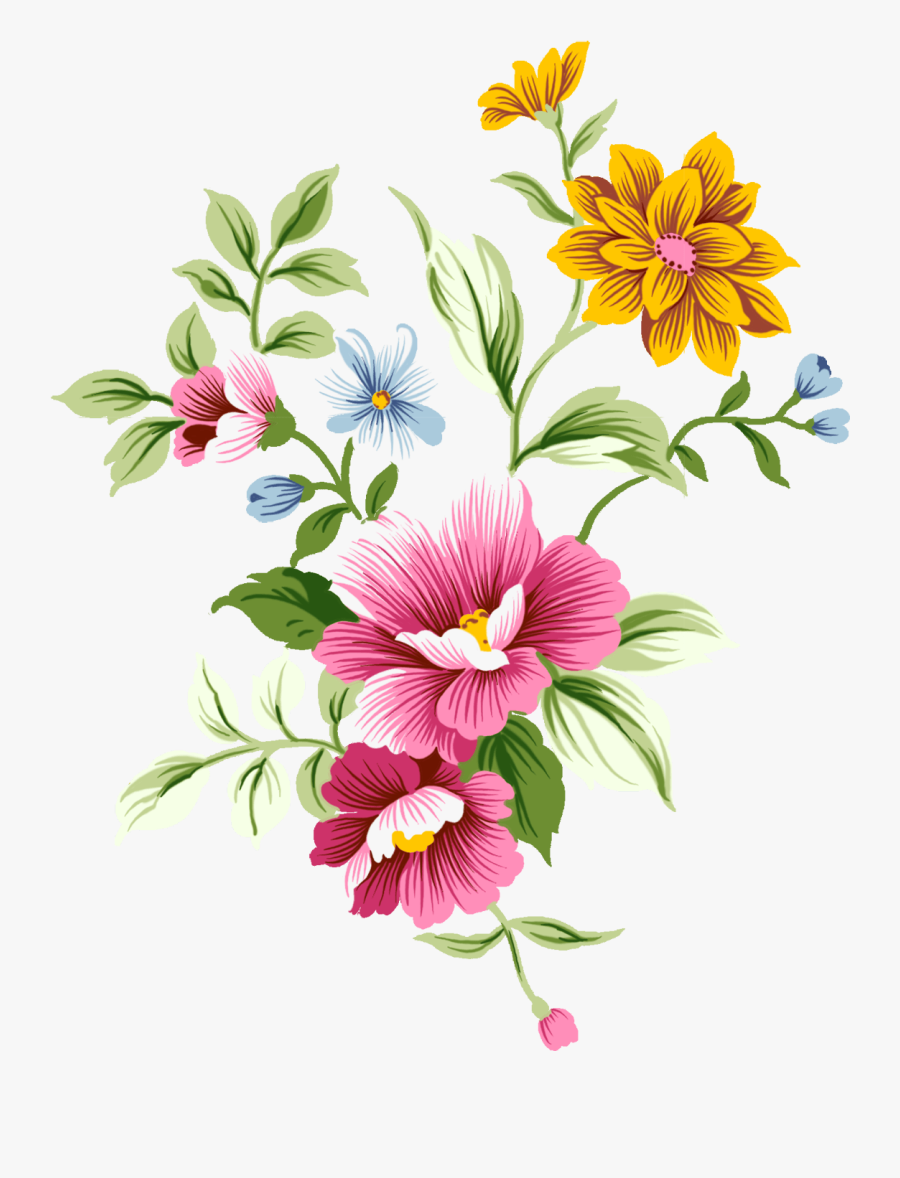 Art Nouveau Bouquet Flowers - Flower Transparent Png, Transparent Clipart