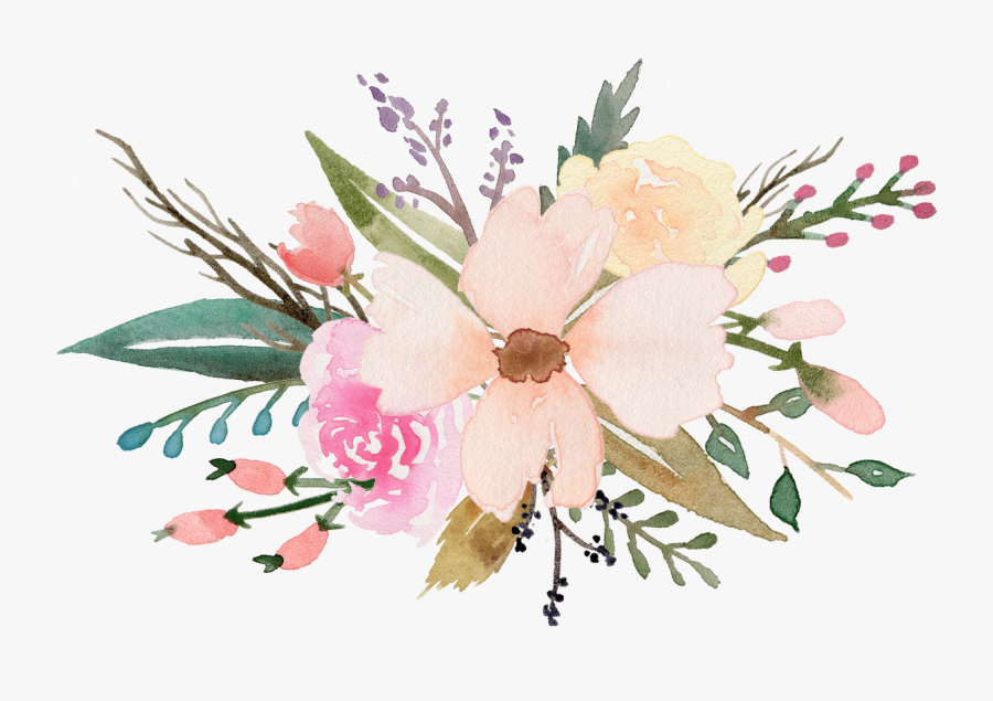 Watercolour Flower Clipart Free , Png Download - Flower Clip Art Free, Transparent Clipart