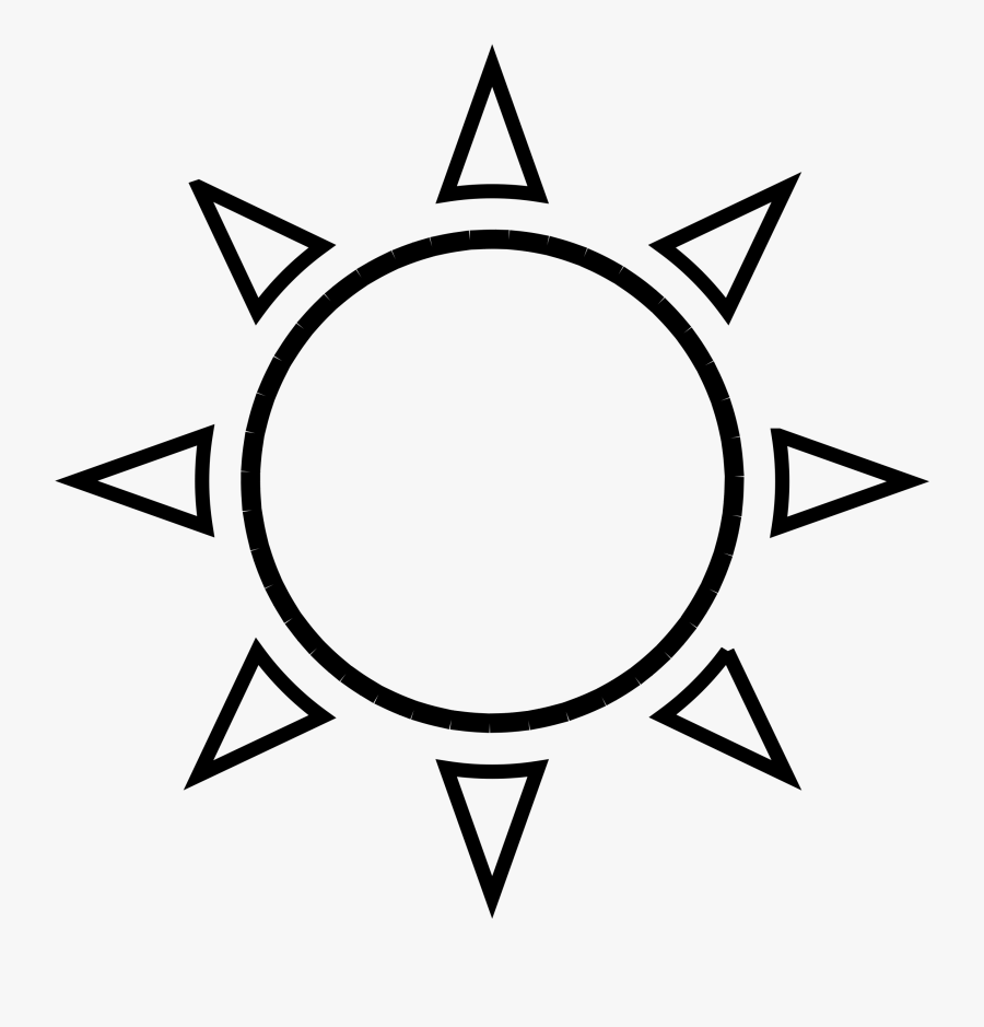 Sun Clipart White - Black And White Sun Clipart, Transparent Clipart