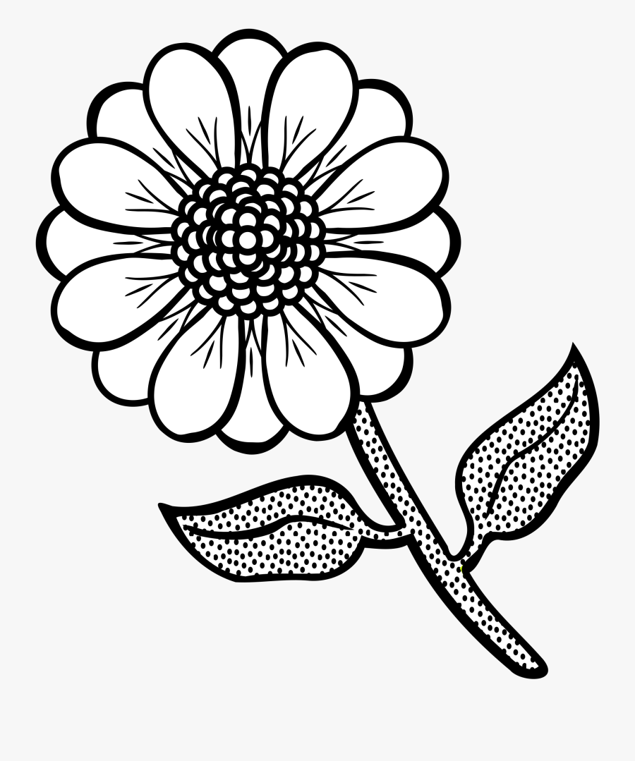 Transparent Black And White Flower Png - Flower Black And White, Transparent Clipart