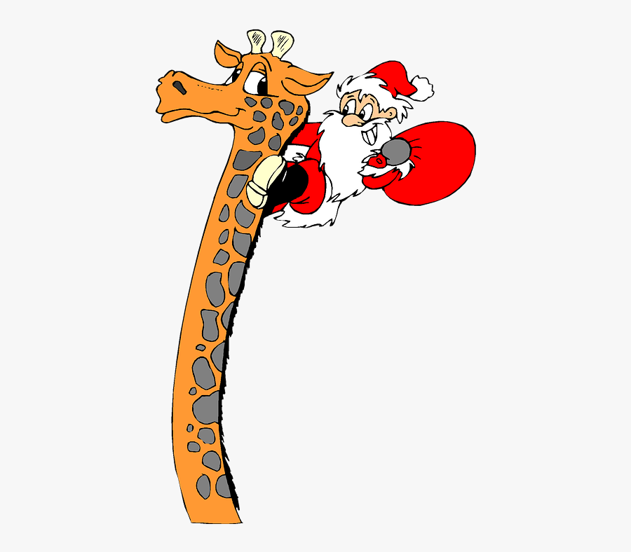 Holiday Christmas Clip Art Giraffe Funny Ts Transparent - Christmas Day, Transparent Clipart