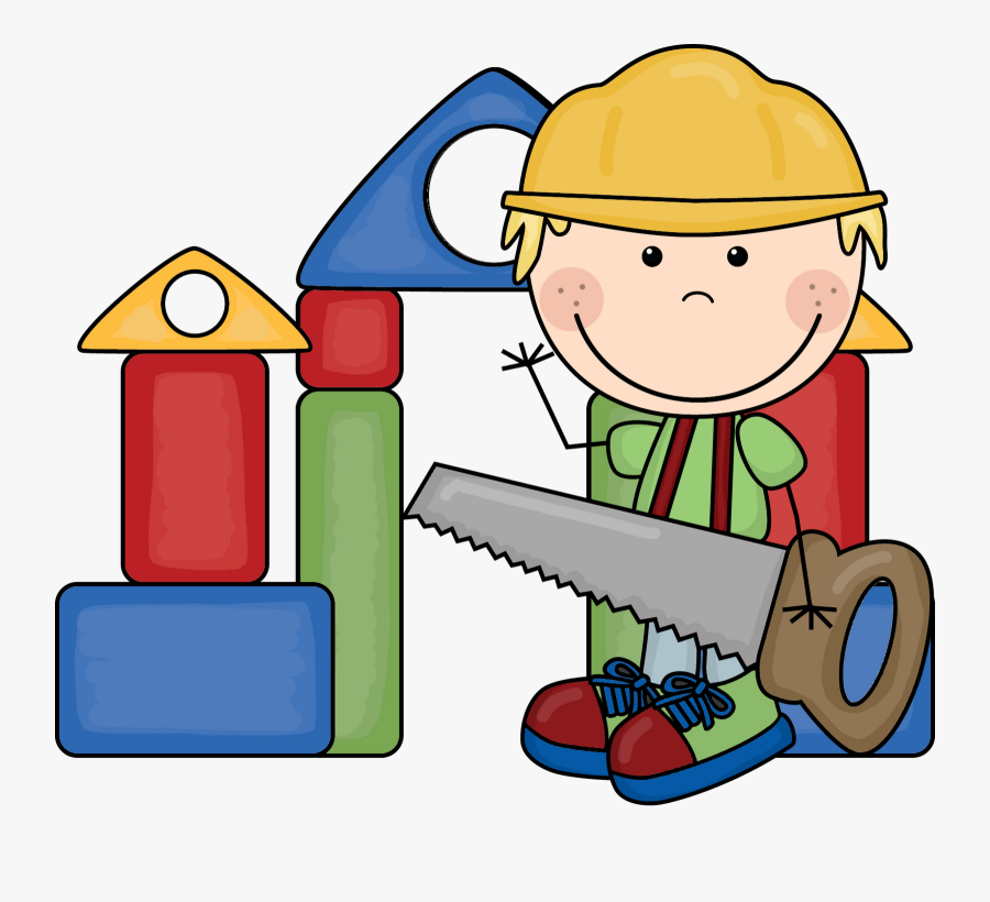 Children Building Clip Art, Transparent Clipart