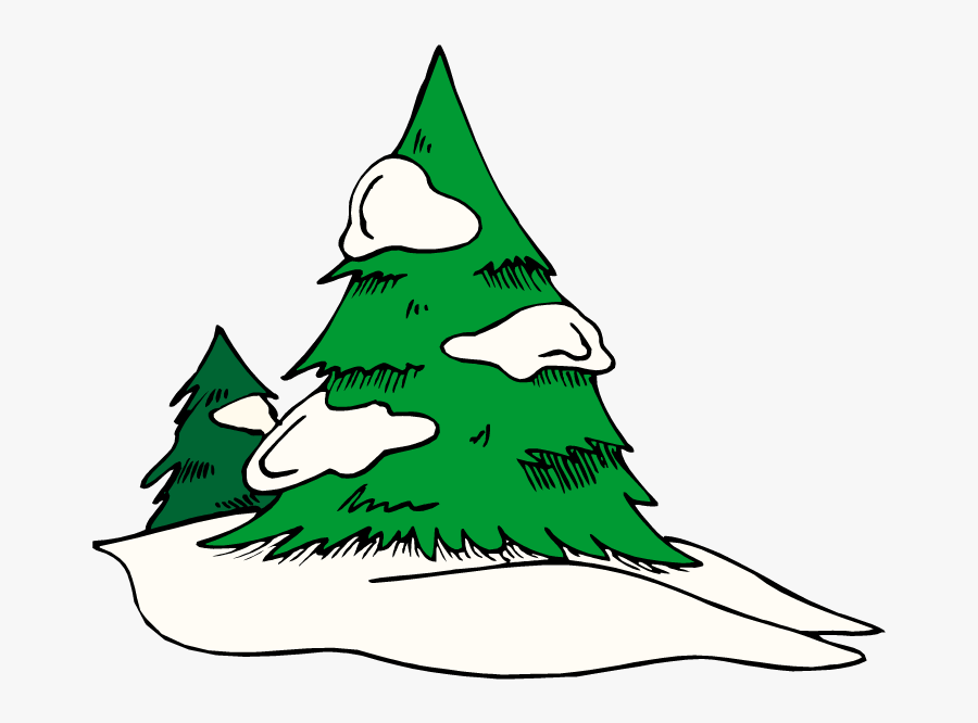 Green Free Pine Tree Clipart School - Snow Covered Tree Clipart, Transparent Clipart