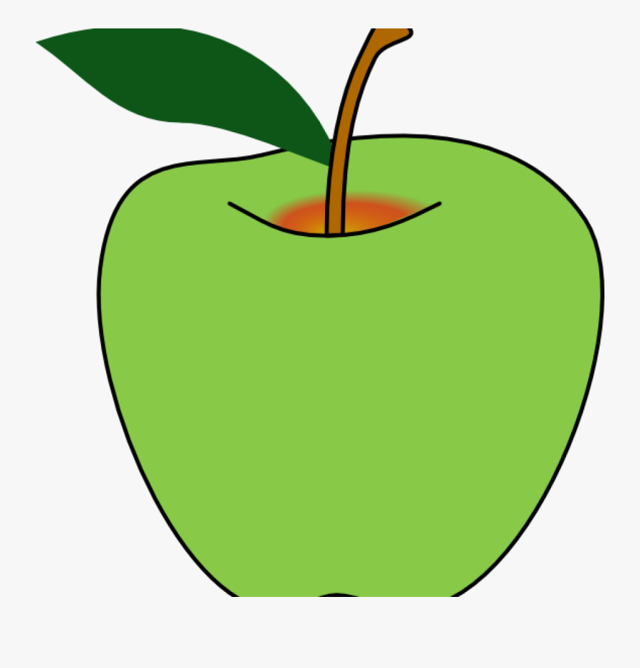 Apple Clip Green Clipart - Green Apple Outline, Transparent Clipart