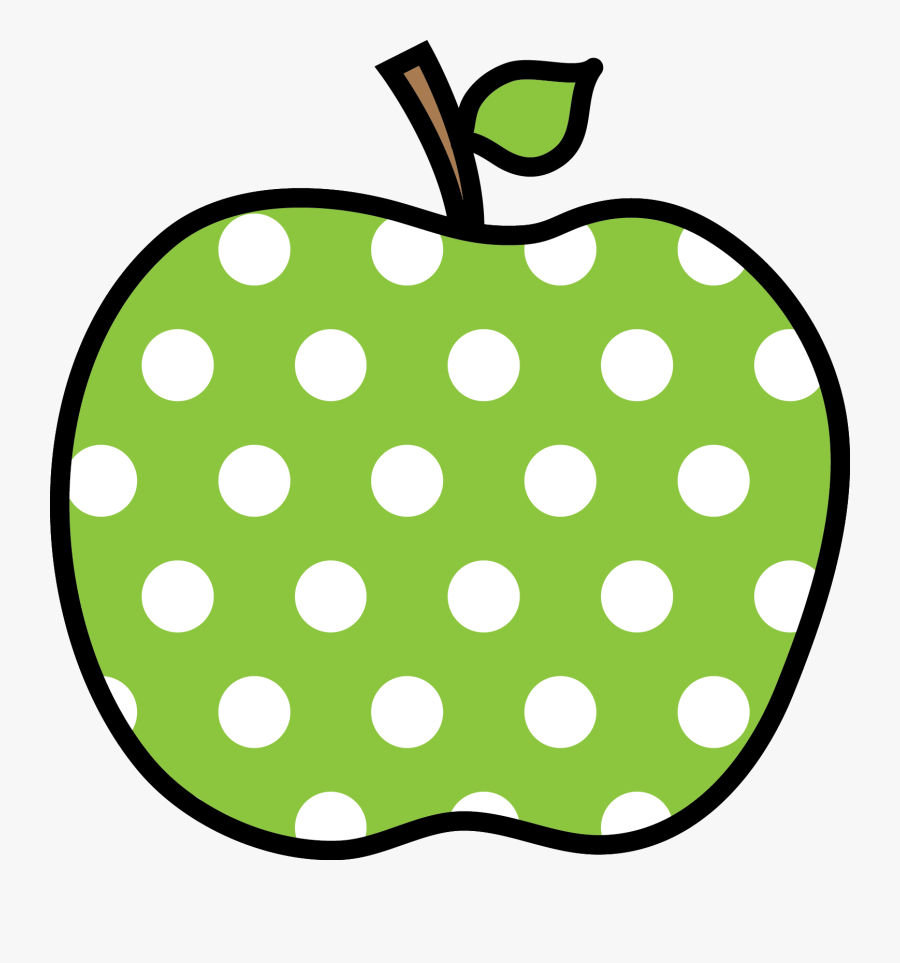 Clip Art Vector Huge Freebie - Blue Polka Dot Apple Clipart, Transparent Clipart