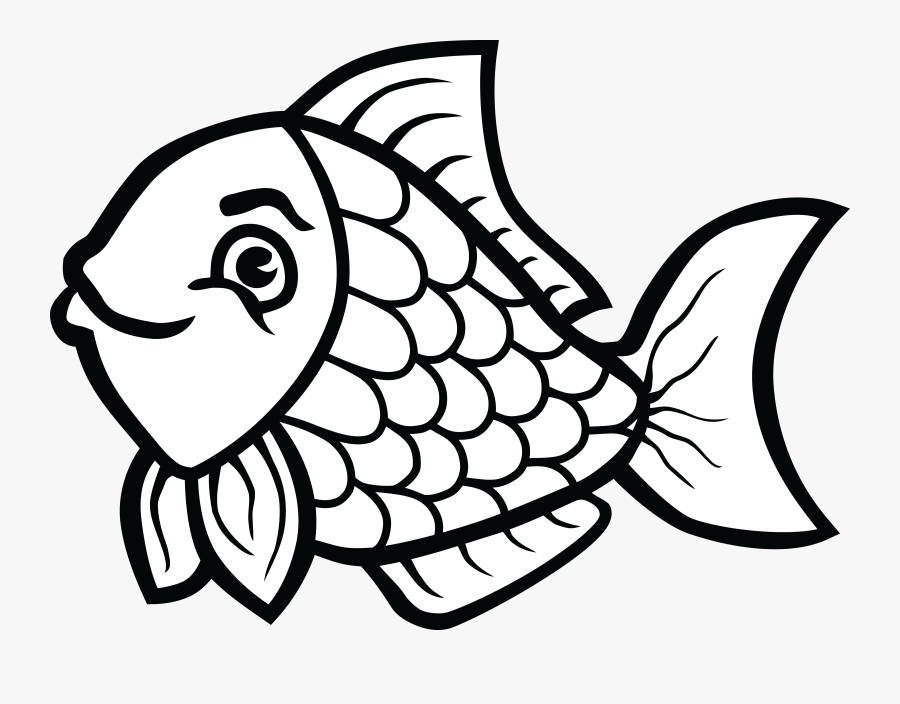 Clip Art Transparent Download Of Fish In Black And - Fish Clipart Black And White, Transparent Clipart