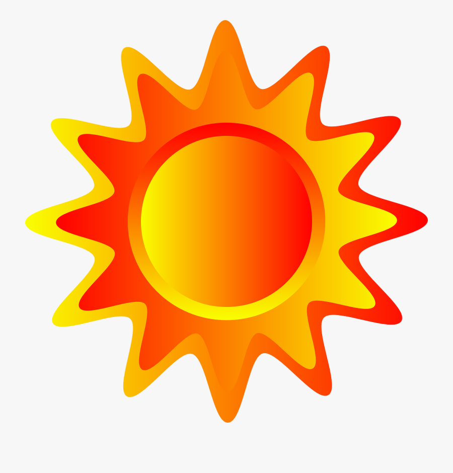 Clip Art Hot Sun Clipart - Orange Sun Clipart, Transparent Clipart