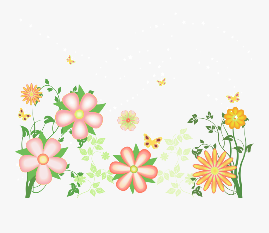 Decorative Flowers Free Transparent Clipart - Clip Art Flowers No Background, Transparent Clipart