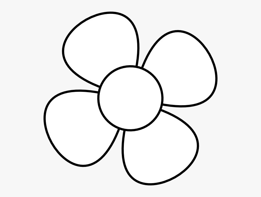 Flower Clipart Black And White - Flower Clipart Black And White Png, Transparent Clipart