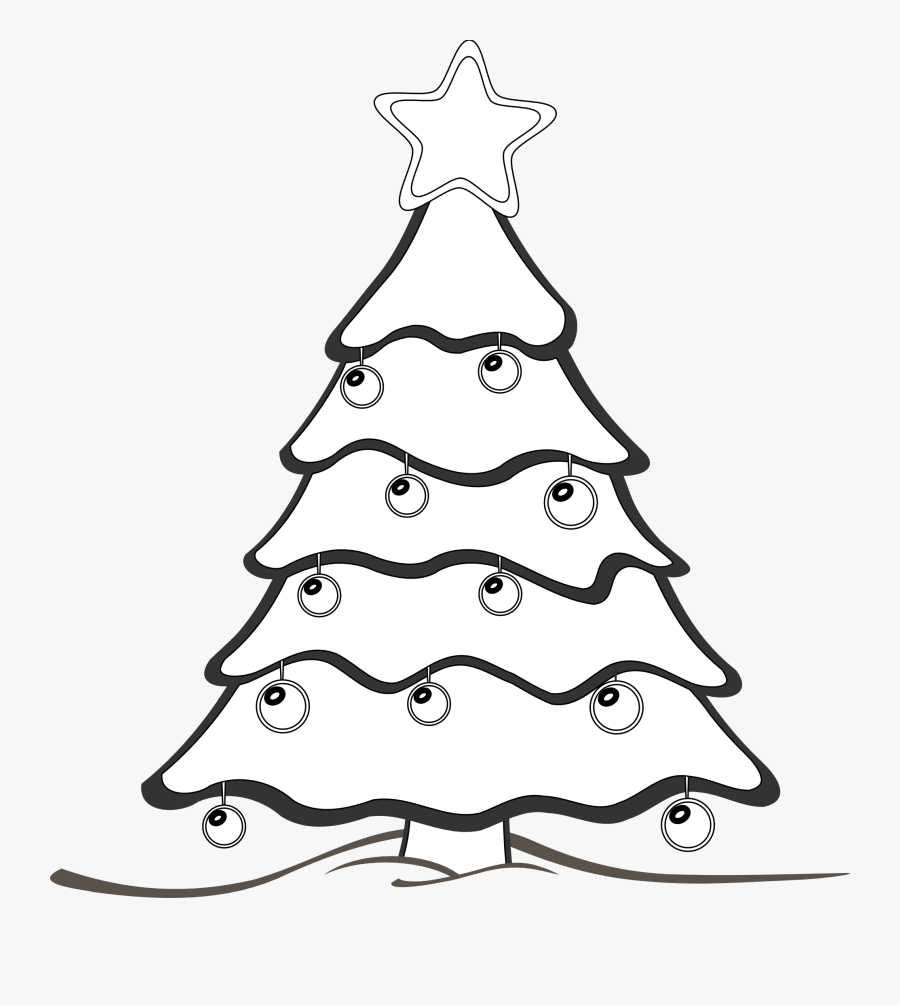 Clip Art Black And White Clipart Christmas Tree - X Max Tree Clipart Black And White, Transparent Clipart