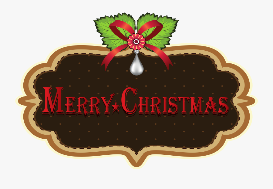 Merry Christmas Clipart For Print - Red Merry Christmas Clipart, Transparent Clipart