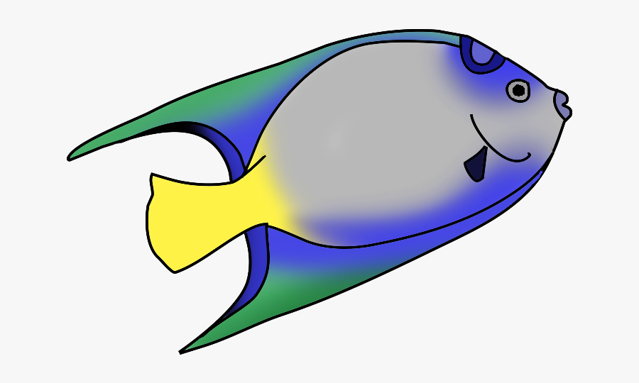 Blue Green Fish - Clipart Fish, Transparent Clipart