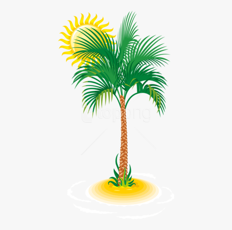Free Png Download Palm And Sun Clipart Png Photo Png - Palm Tree And Sun, Transparent Clipart