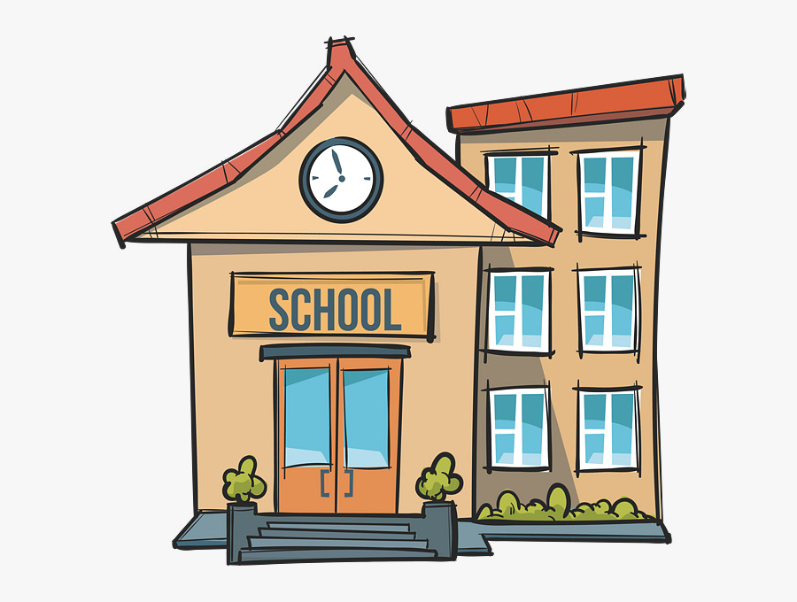 School Clipart Images In Collection Page Transparent - School Building Cartoon School Clipart, Transparent Clipart