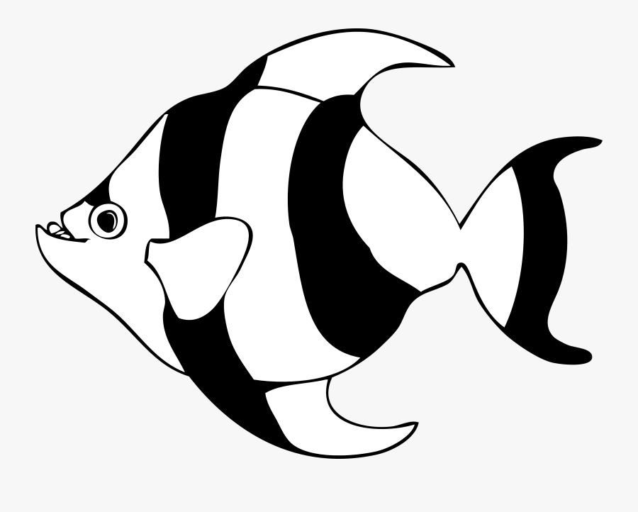 Fish Clipart Black And White, Transparent Clipart