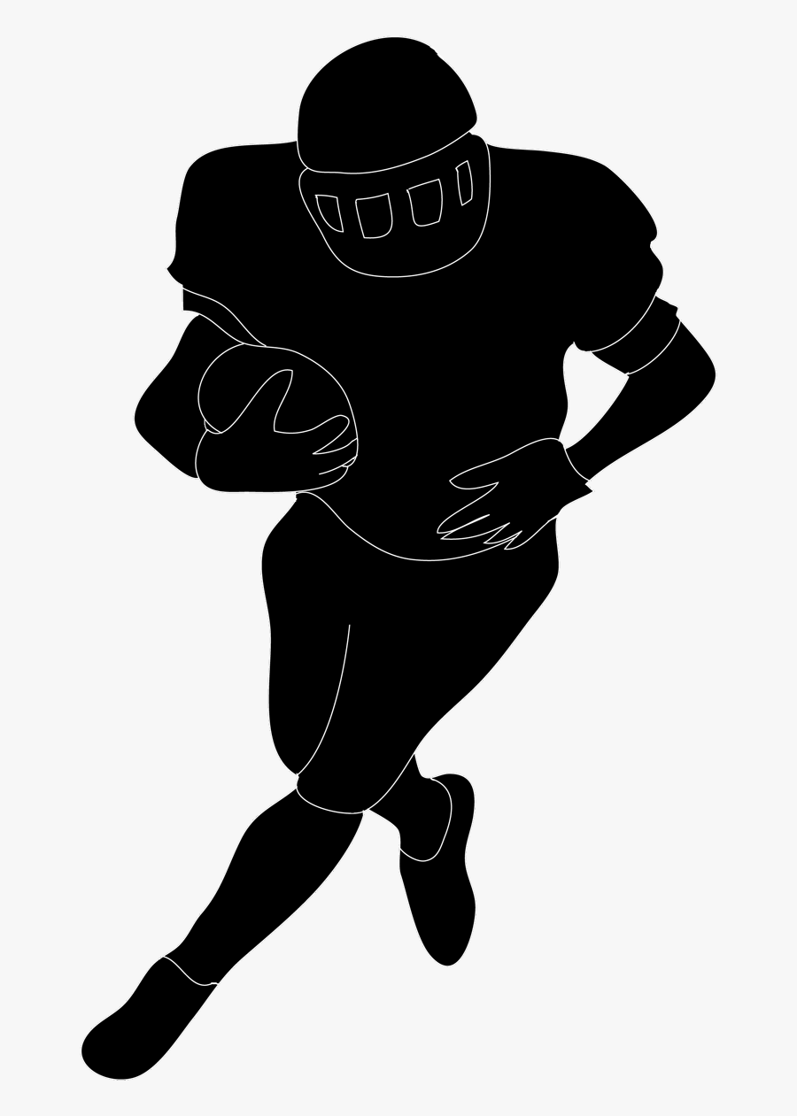 American Football Black And White Clipart - Transparent American Football Player Clipart Png, Transparent Clipart