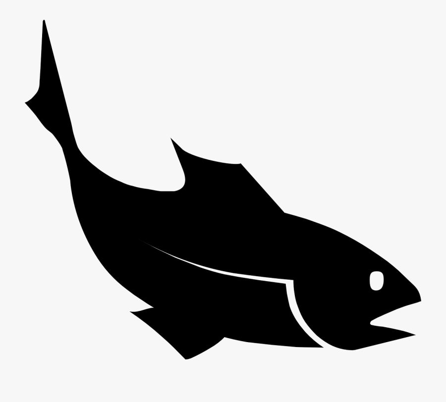 Fish Vector Black And White, Transparent Clipart