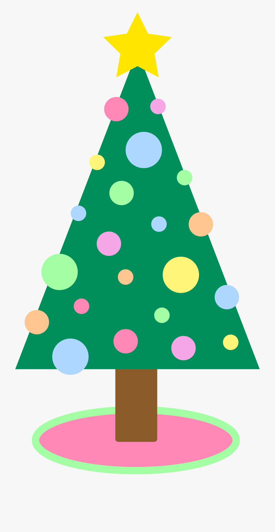 Free Christmas Tree Clipart Public Domain Clip Art - Simple Christmas Tree Cartoon, Transparent Clipart