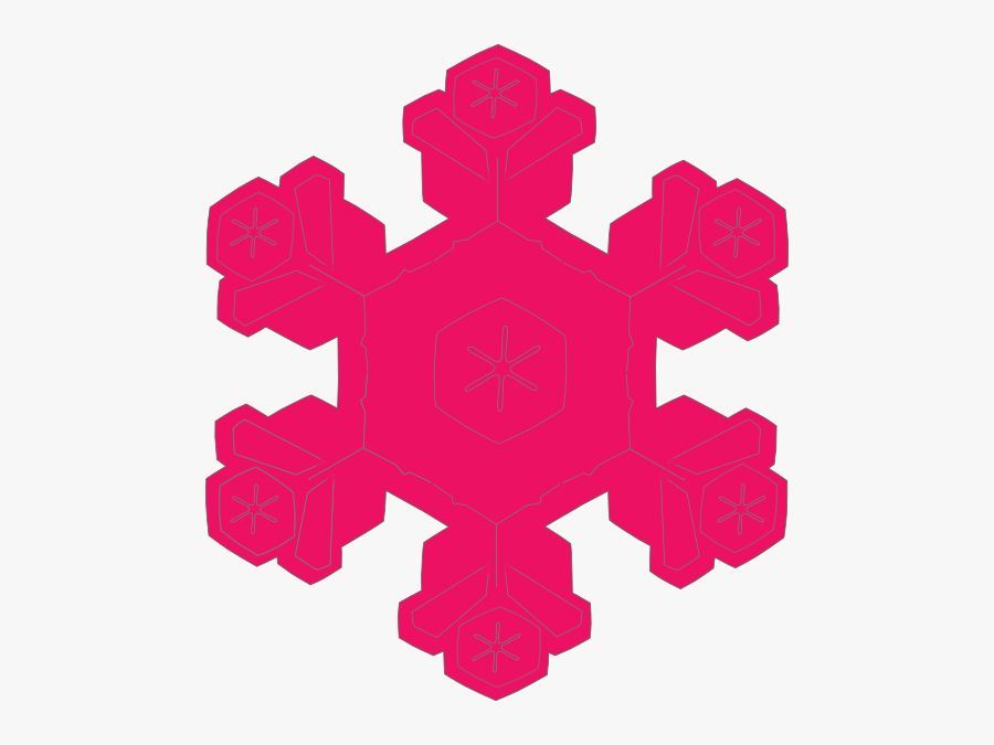 Pink Snowflake Clip Art, Transparent Clipart