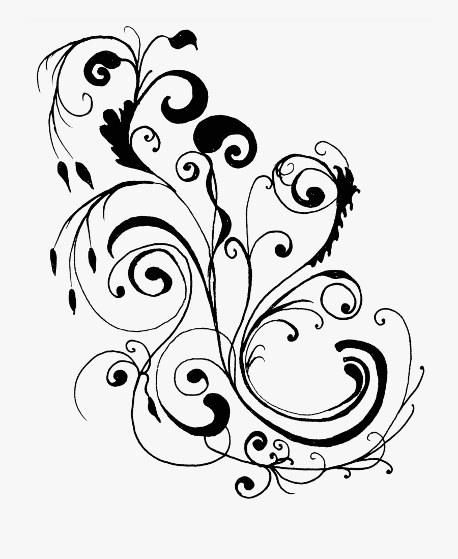 Gray Flower Cliparts - Wedding Flower Border Black And White, Transparent Clipart