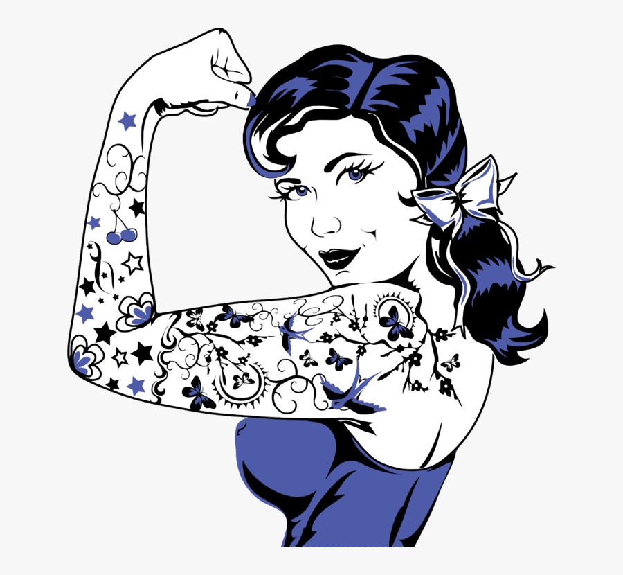 Old School Clipart - Old School Pin Up Girls Tattoo, Transparent Clipart