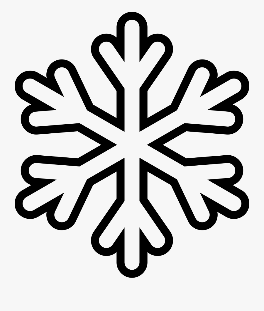 Easy Snowflake Clipart - Snowflakes Clipart Black And White, Transparent Clipart