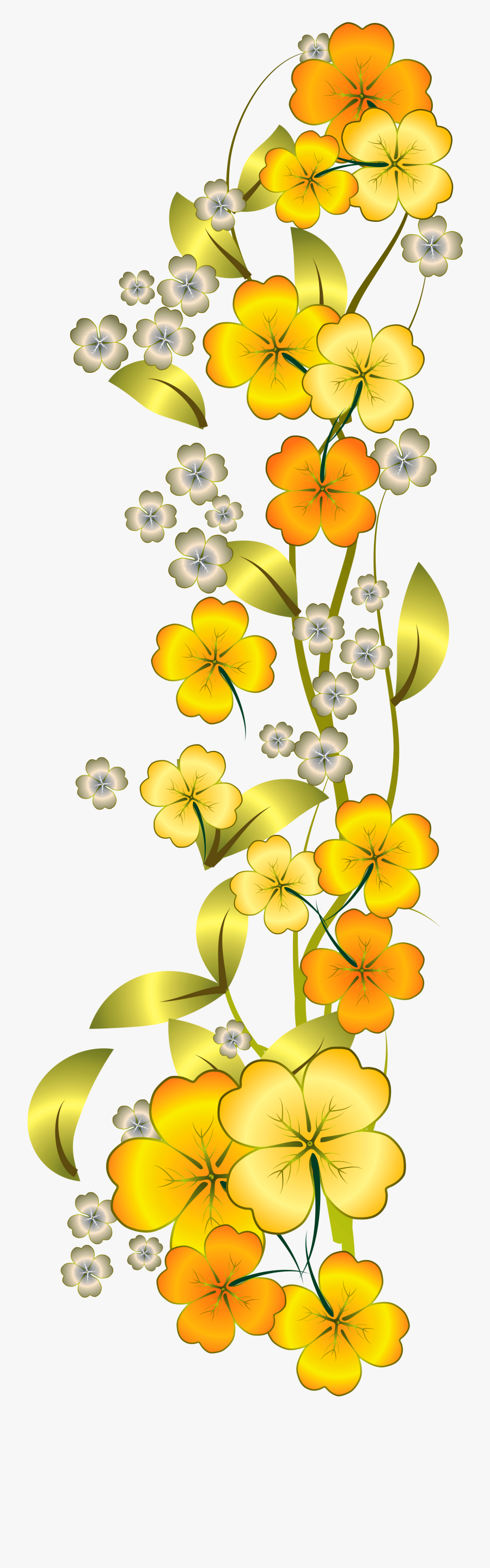 Yellow Flower Decor Png Clipart - Yellow Flowers Clipart, Transparent Clipart