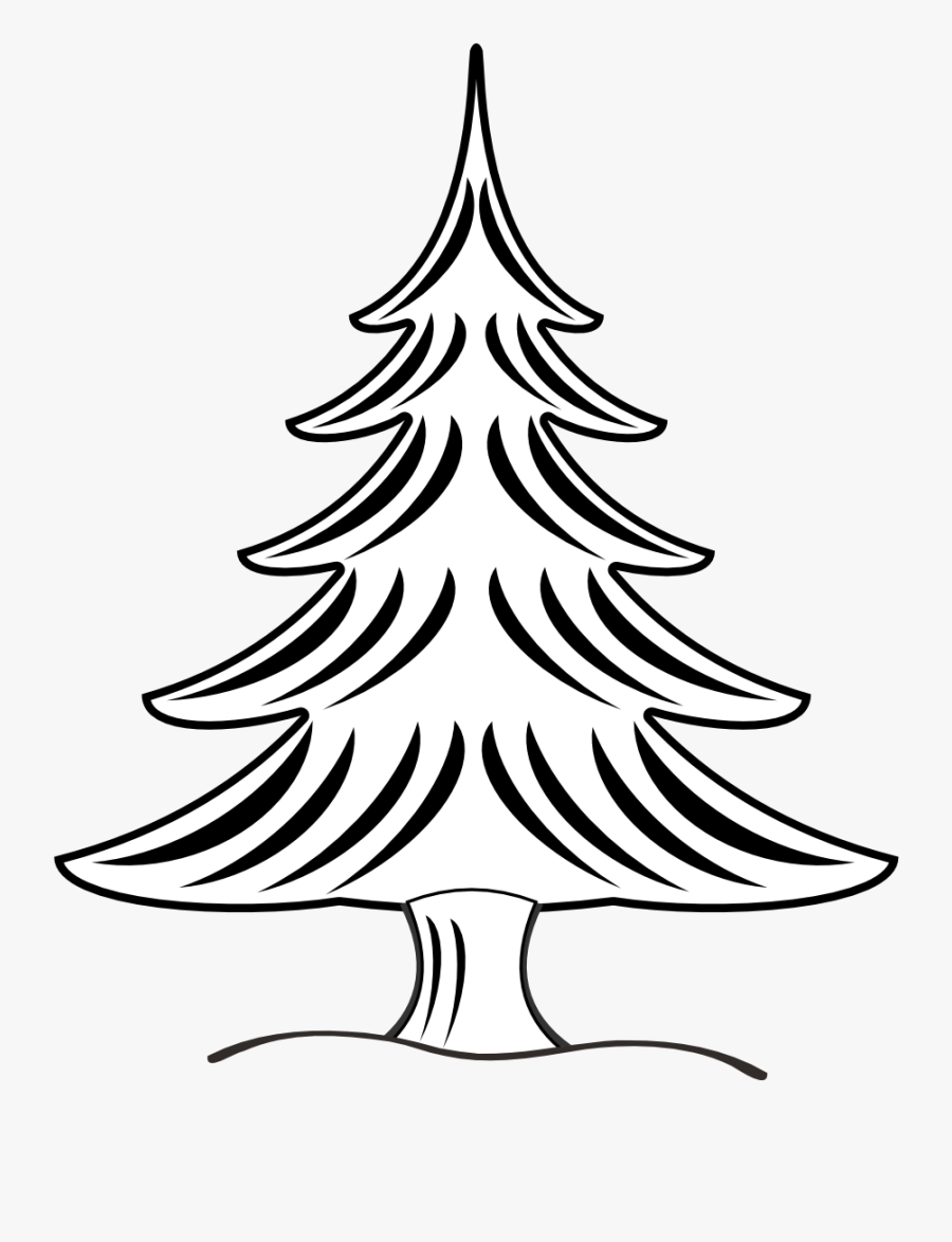 Free Christmas Clip Art Black And White - Christmas Tree Clipart Black And White Free, Transparent Clipart