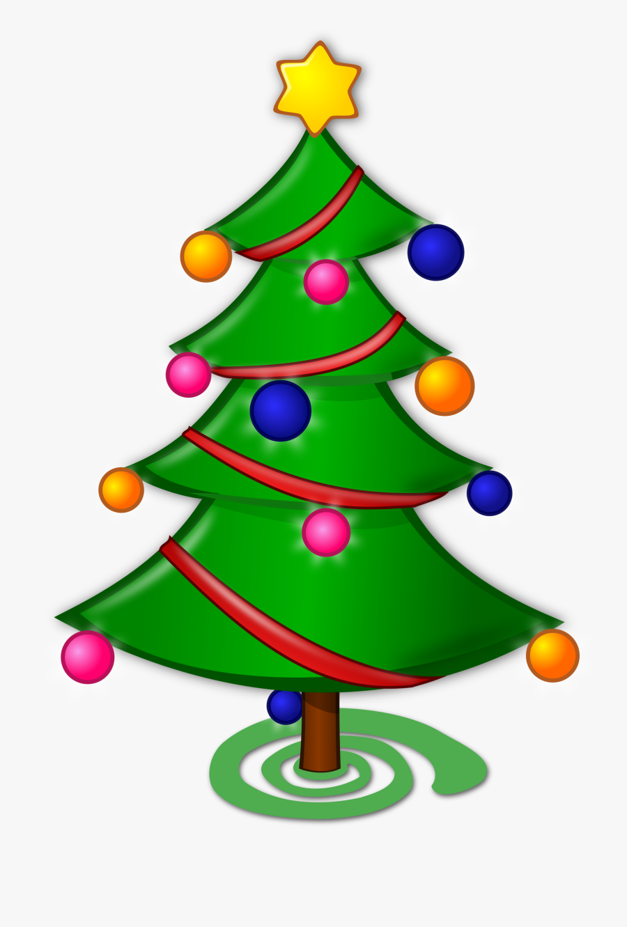 Christmas Tree Clipart - Merry Christmas Tree Drawing, Transparent Clipart