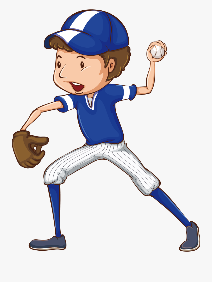 Clip Art Kids Playing Baseball Clipart - Baseball Player Vector, Transparent Clipart