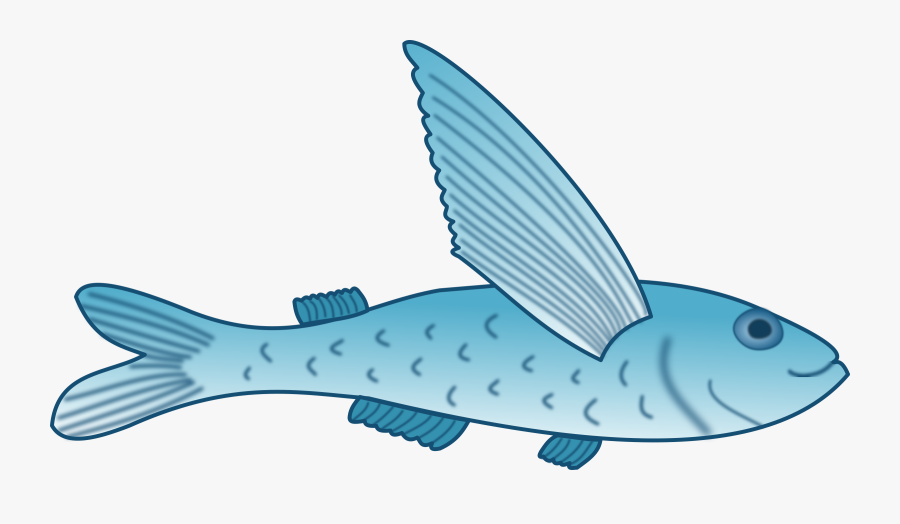 Important Clip Art Fish Clipart Flying - Fish With Fin Clipart, Transparent Clipart