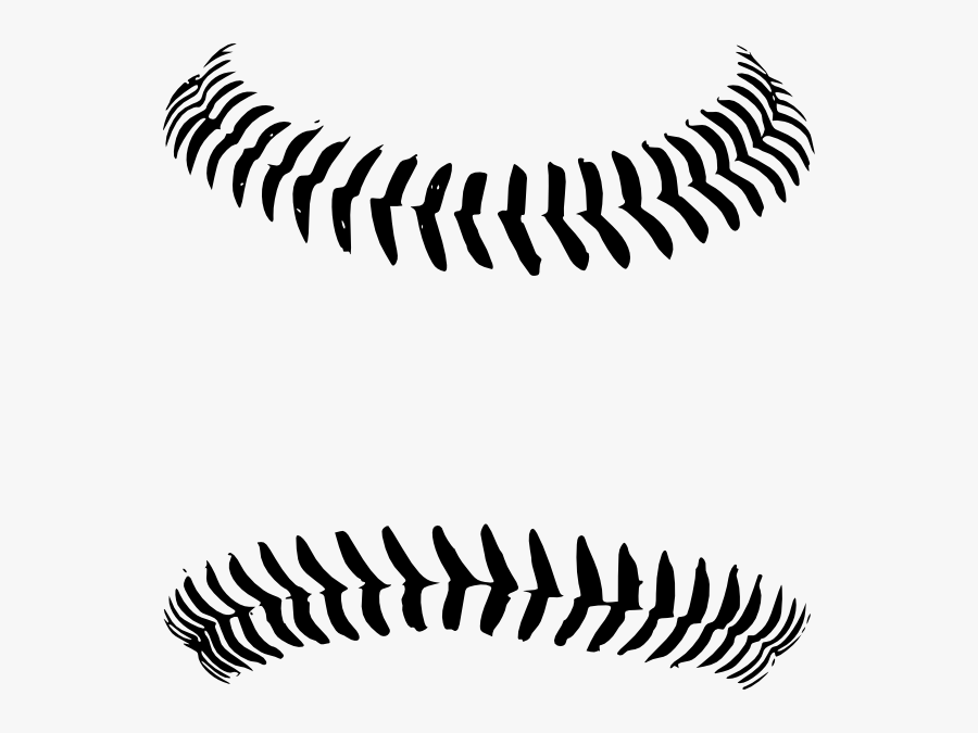 Black And White Baseball Laces, Transparent Clipart