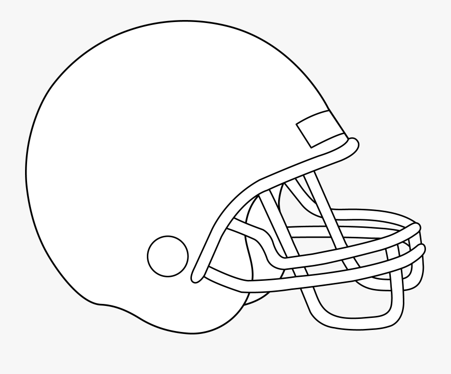 College Football Helmet Clip Art - White Football Helmet Drawing, Transparent Clipart