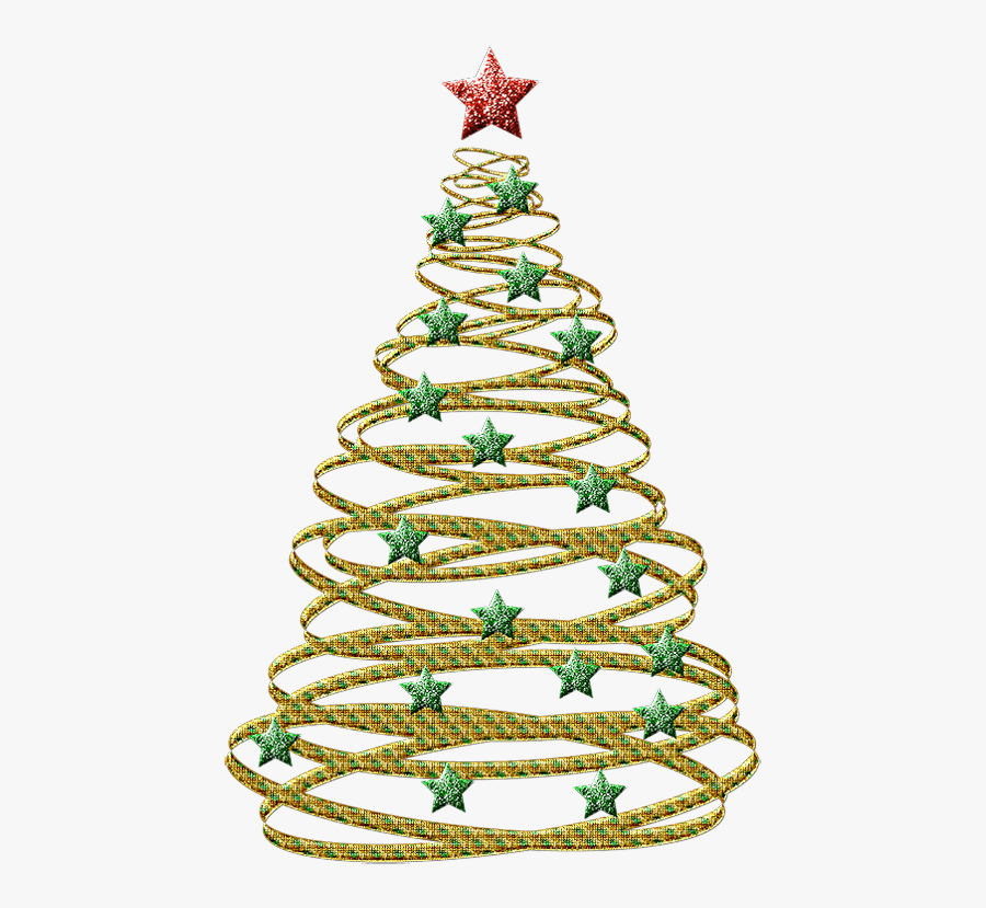 Abstract Christmas Tree Outline, Transparent Clipart