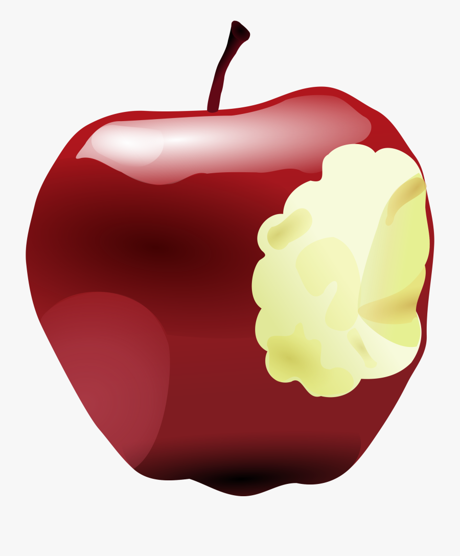 Heart,plant,apple - Apple With Worm, Transparent Clipart