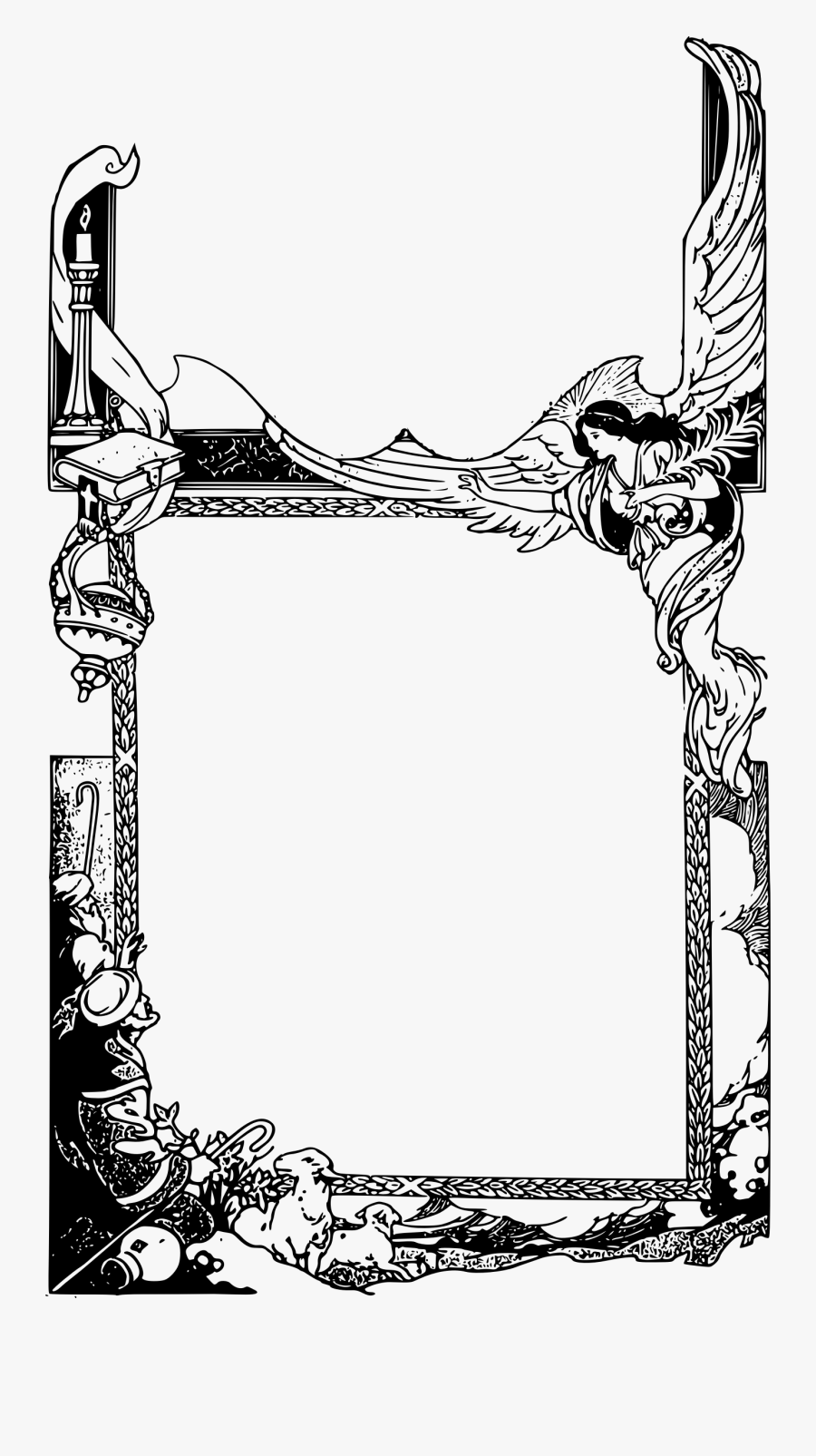Christian Christmas Clipart Black And White - Frame Christmas Icon Png, Transparent Clipart