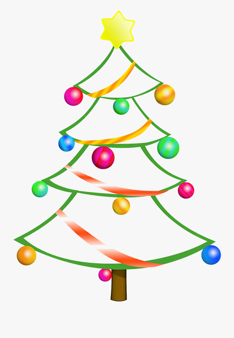 Christmas Tree Clipart Top Border - Christmas Tree Free Clipart, Transparent Clipart