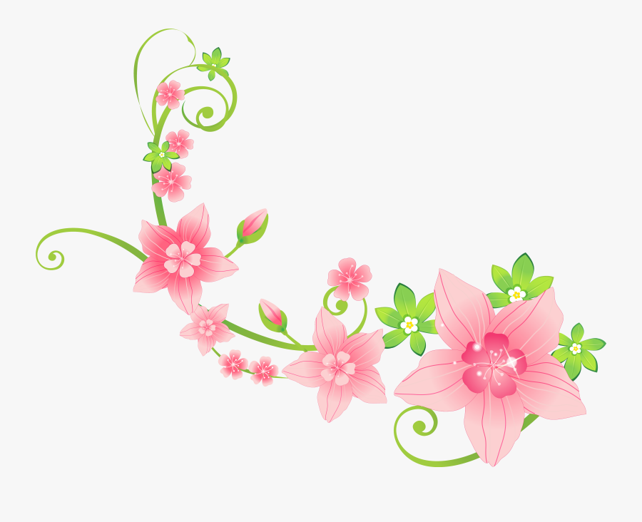 Pink Flower Clipart Flower Decoration - Pink Flowers Png Clipart, Transparent Clipart
