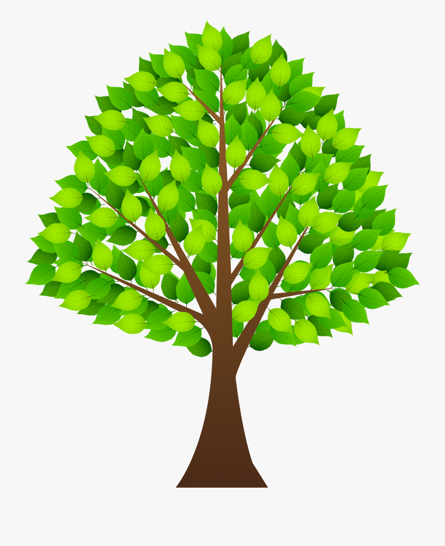 Tree With Green Leaves Transparent Png Clip Art Image - Transparent