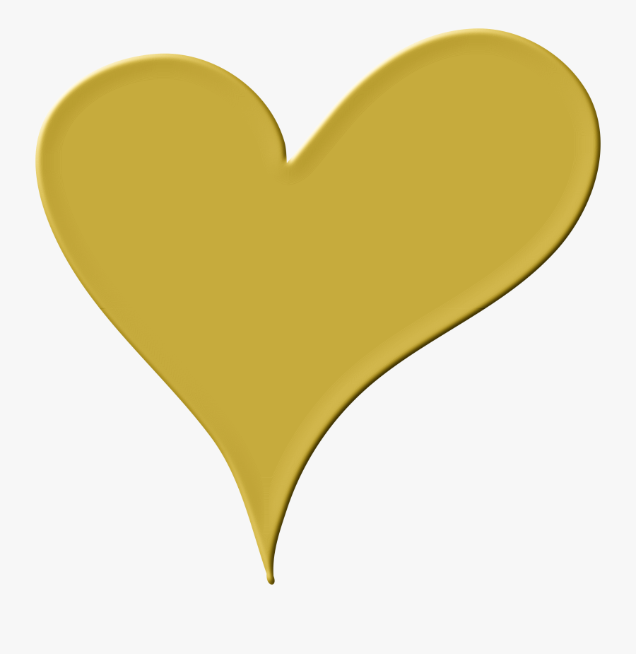 Heart Clipart Gold - Heart, Transparent Clipart
